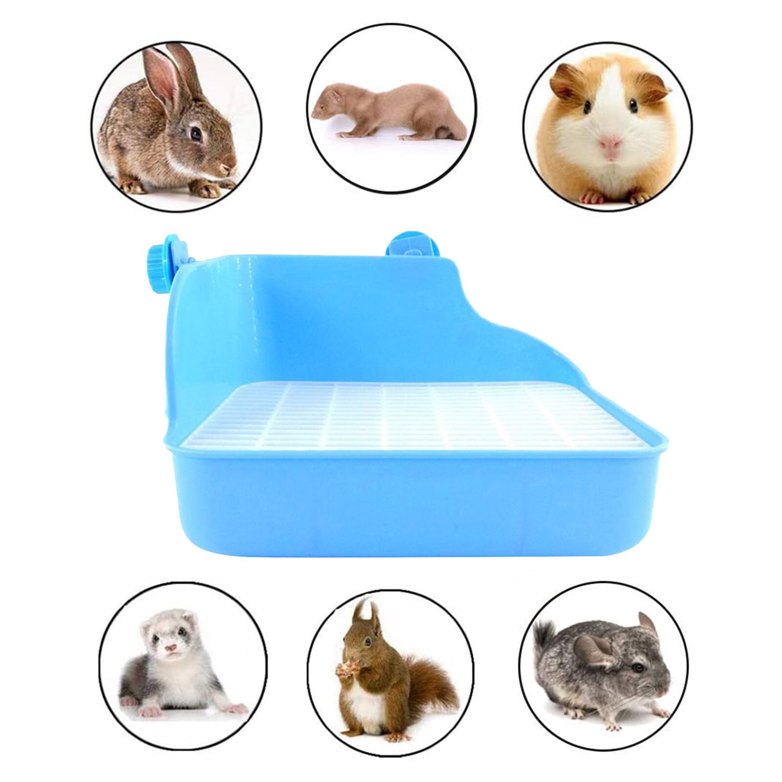 Boîte de toilette en forme de lapin pour adulte, plateau d&#39;angle, bac à litière, Cage pour animaux de compagnie