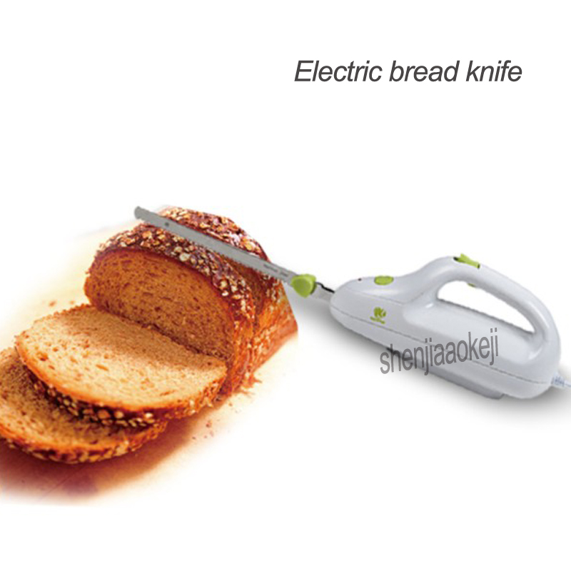 220 v 110 w 1 st Elektrische brood mes rvs doubl mes gekarteld mes bevroren vlees brood Ham Snijden messen