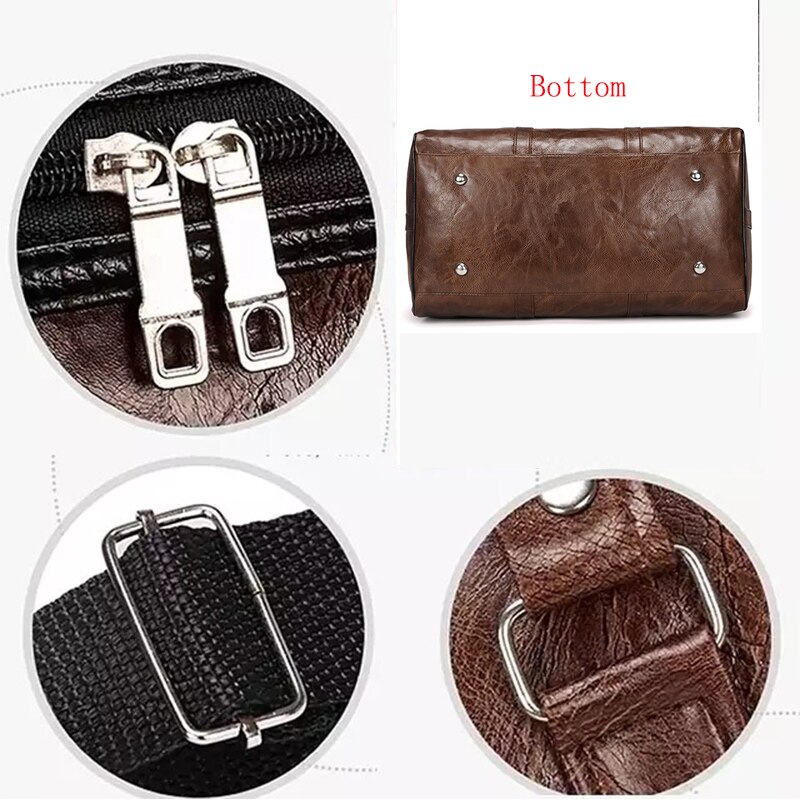 Unisex suuri kapasiteetti vedenpitävä matkalaukku kannettava urheilu viikonloppulaukut business duffle laukku pehmeä nahkainen matkalaukku matkalaukku