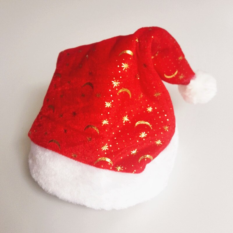 Vinter flannel julehatte fest kasket dreng og piger rød søde dejlige kasketter år glædelig jul dekoration: D