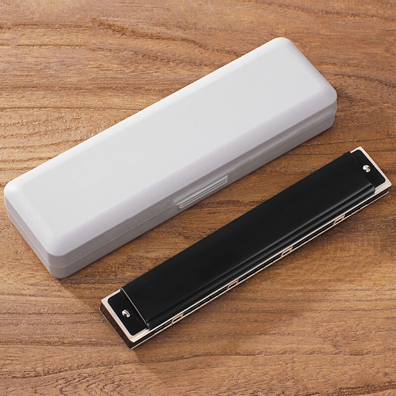 094C 24-Holes Tremolo Harmonica, Sleutel Van C Voor Beginners En Volwassenen Met Hard Case