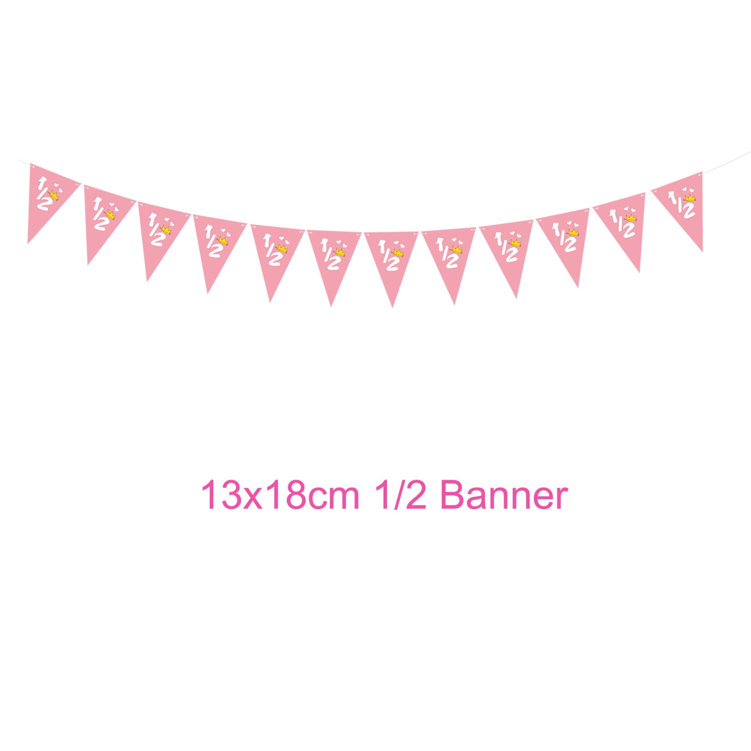 Half Birthday Party Decorations Kit It's My 1/2 Birthday Banner Balloons Crown Hat For 6 Months Baby Girl Boy Baby Shower Decor: 14