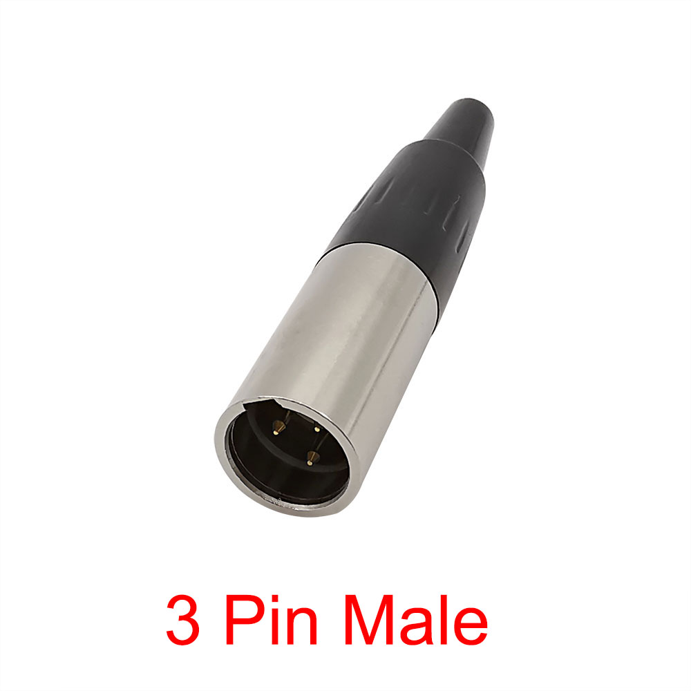 Mini XLR 3 pines 4 pines 5 pines 6 pines enchufe hembra macho micrófono conector de Audio Cable adaptador de micrófono de soldadura: Gris oscuro