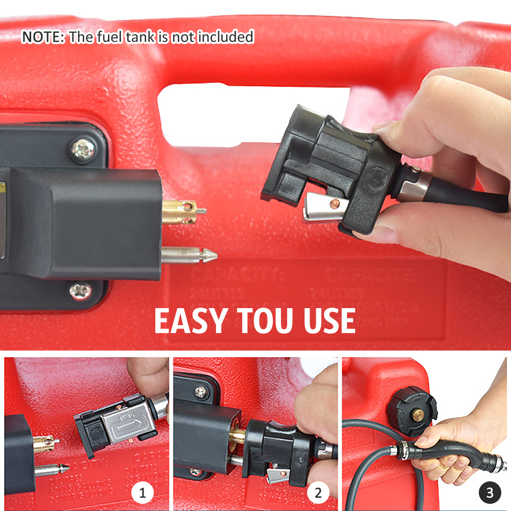 300cm Boat Fuel Line with Hand Pump Connector Boat Motor Fuel Hose Fuel Line Assembly Compatible with Outboard Motors Up to 85hp