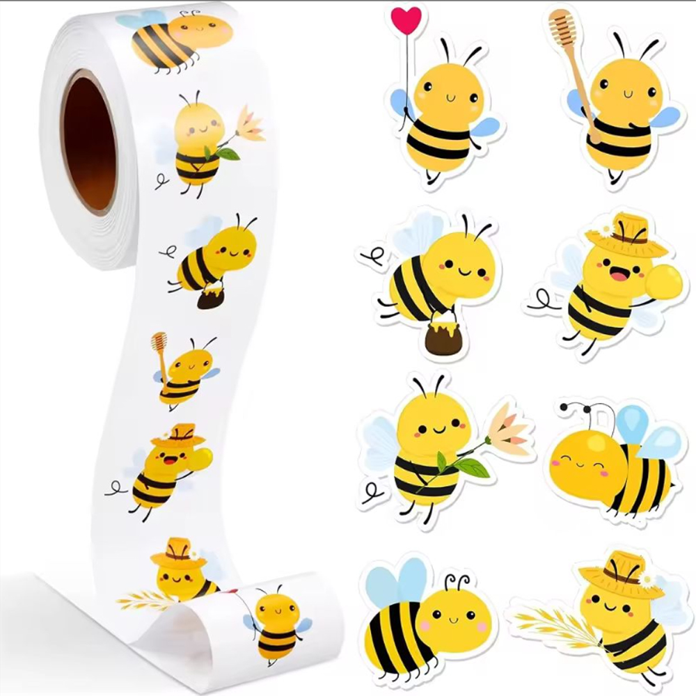 500 Stuks Cartoon Dieren Stickers Heterotypische Afdichting Label Voor Kinderen Leraar Beloning Moedigen Afdichting Label Briefpapier Sticker: Bordeaux