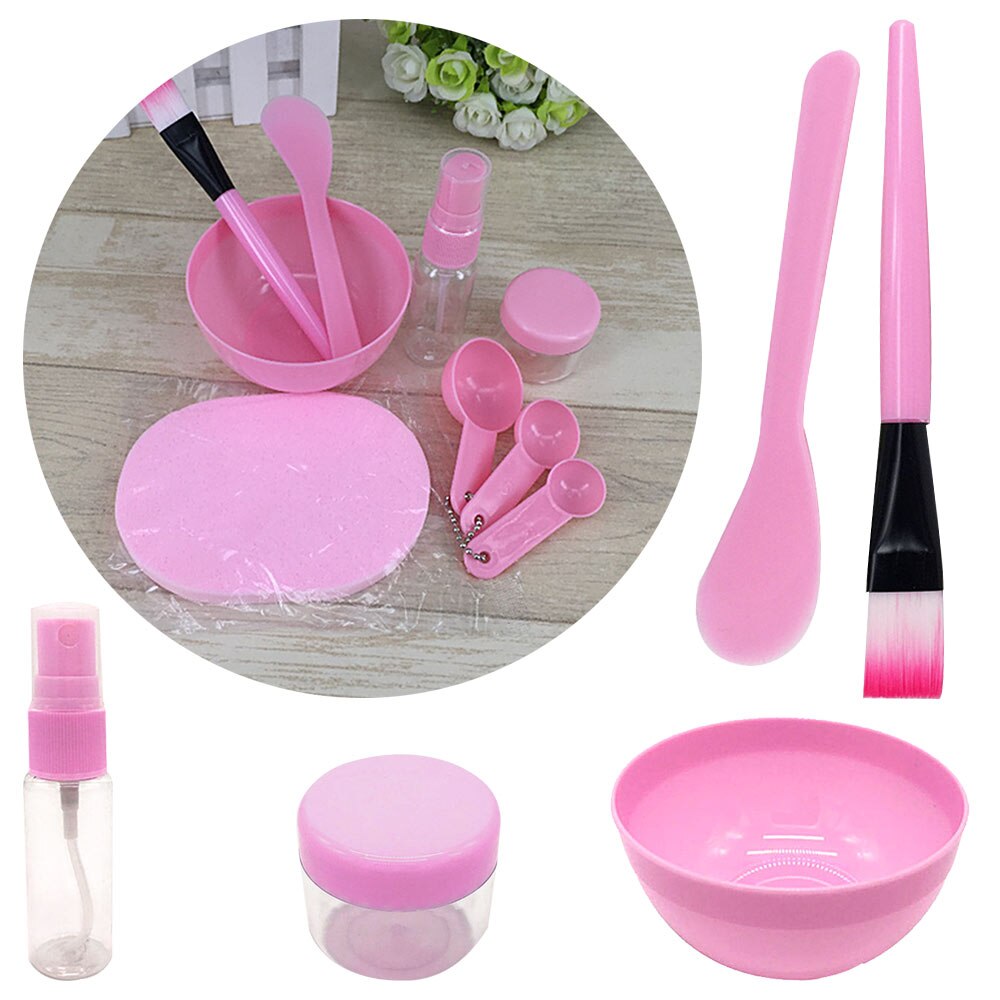 Kit de Bol para mezclar mascarilla Facial 9 en 1, cucharita herramienta, Kit de belleza Facial, cuchara medidora, productos de belleza Facial