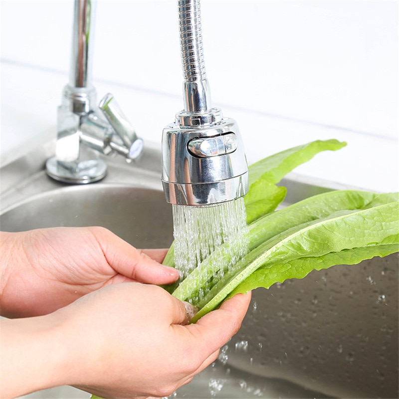 Water saver Rotating Faucet Extender Bubbler Splash-proof Headband Pressure Reducing Water Spout Water Saver Bathroom Kitchen
