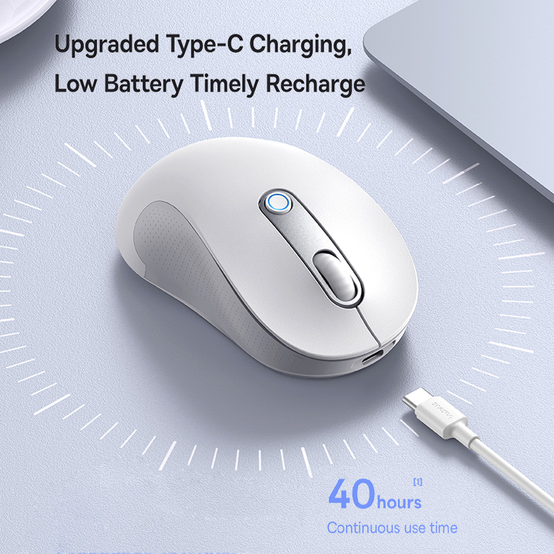 upgrade】Baseus oplaadbare draadloze muis Type-C Opladen Bluetooth 5.2 4000 DPI Computer Laptop Mute Muizen Ergonomische muis