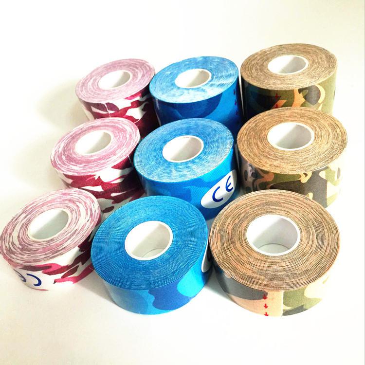 Cotton Elastic Kinesiology Therapeutic Bandage Tape Camouflage Sports Muscle Tapes Elastoplast for Athletes