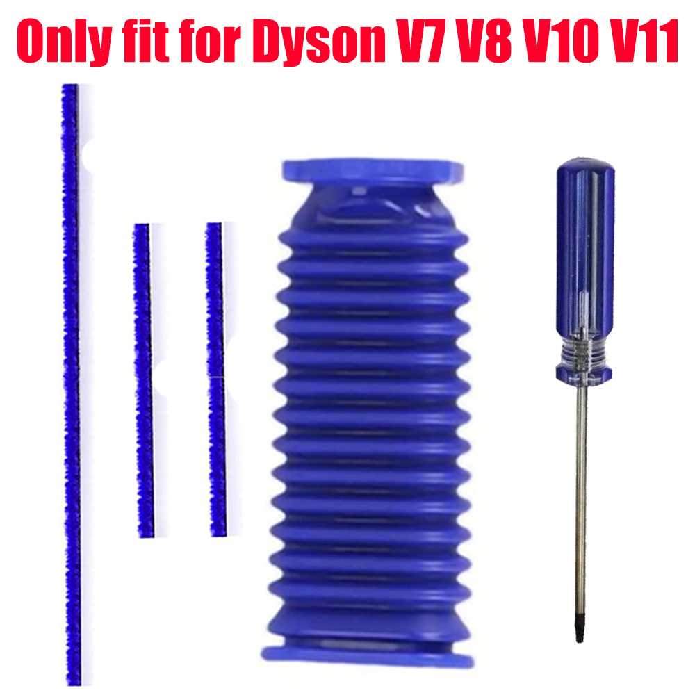 Plush Strips And Soleplate Wheels for Dyson V6 V7 V8 V10 V11 V15 Soft Roller Cleaner Head Strips Felt Strips Replacement Parts: light green