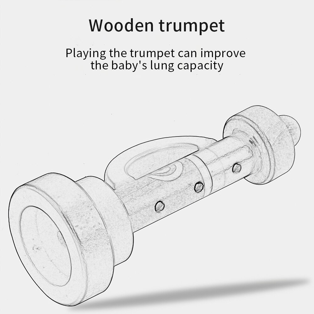 Bambini giocattoli per l&#39;educazione precoce strumenti musicali trombe trombe per bambini in legno Orff strumenti regali giocattoli in legno di colore