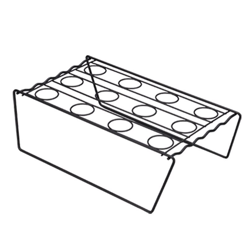 16 Hole Stainless Steel Ice Cream Cone Display Rack Stand Diy Ice Cream Cone Holders Baking Cake Cupcake Cooling Tray Holder: black