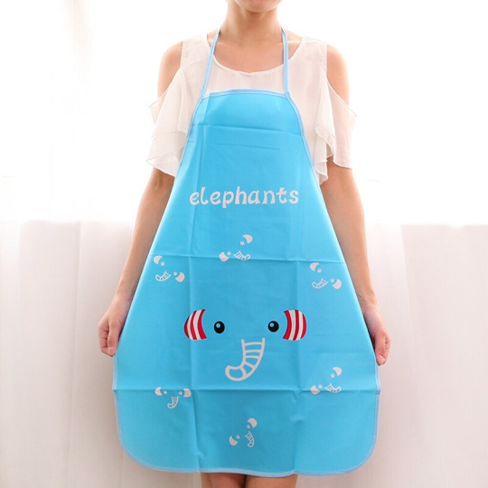 Tablier de cuisine imprimé pour enfants, bavoir pour barbecue pour femmes, cuisine, pâtisserie, Restaurant, outils de nettoyage à domicile: Blue elephant
