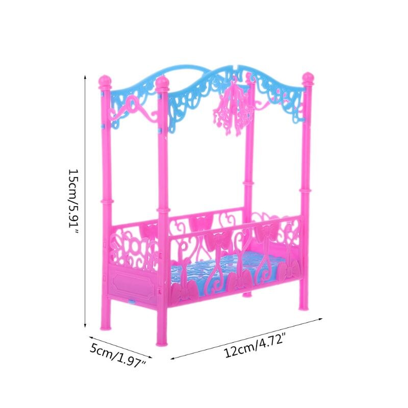 Neue Bett Mit Ornamente Bett Schlafzimmer Möbel Für Kelly Babie Puppe Zubehör Mädchen Spielzeug