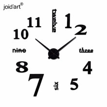Horloge à Quartz pour montres de | Autocollant mural 3d, grand format, miroir ruché, moderne, tendance, , bricolage