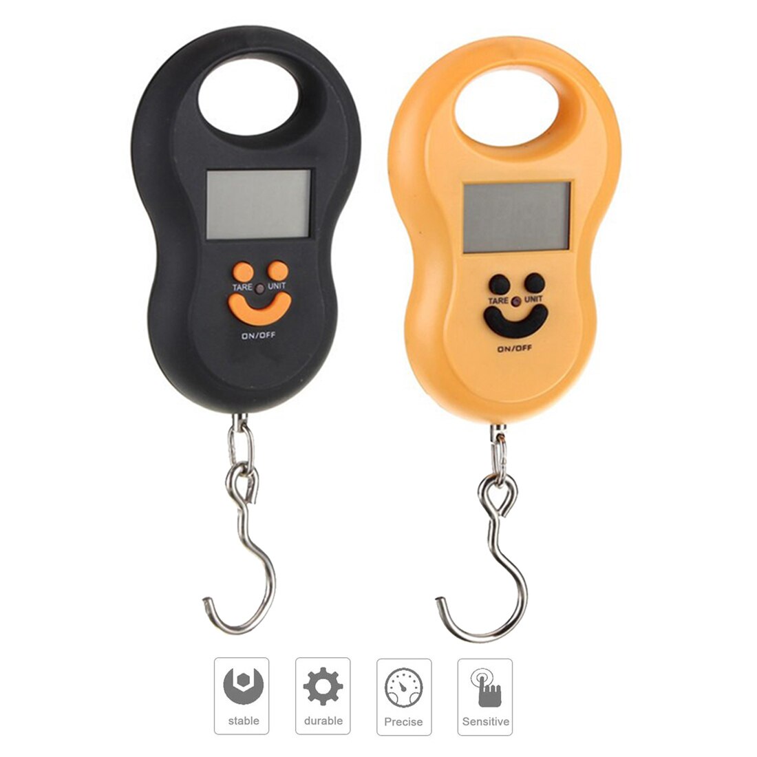 Vekt krok fiskevekt mini hengende vekt lomme bærbar 50kg lcd digital hengende bagasje vekting fiskekrok vekt elektron