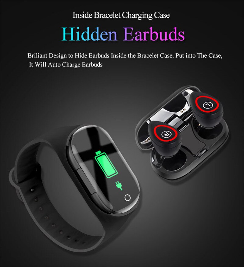 Xiaomi-reloj inteligente 2 en 1 con auriculares, pulsera deportiva con llamadas, auriculares manos libres, rastreador para IOS y Android