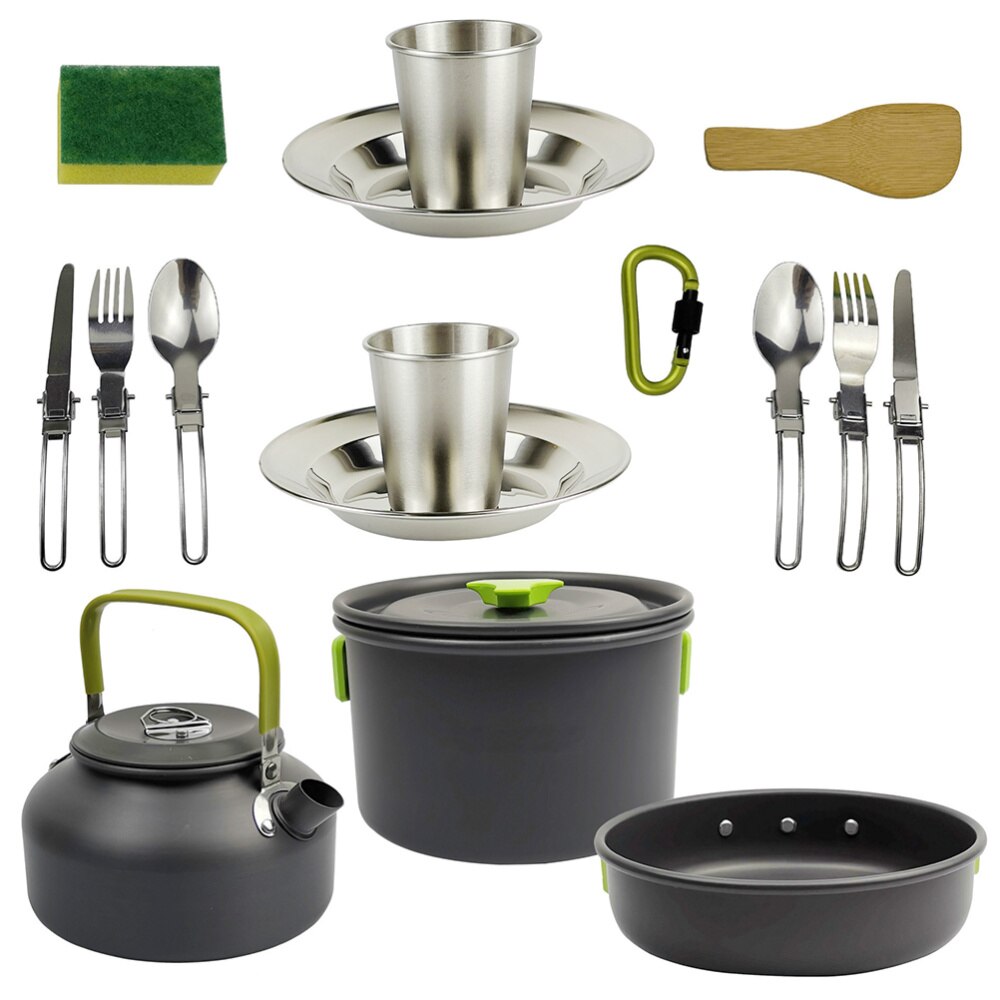 1 Set Portable Compact Practical Camping Cookware Outdoor for Outdoor Camping Cooking