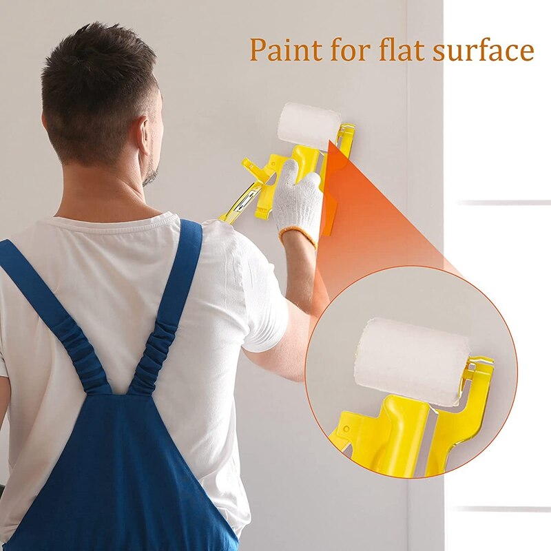 8Pcs Verf Edger Roller Borstel Vullingen Verf Edger Combo Kit Voor Verf