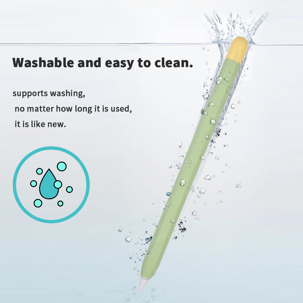 Étui souple en Silicone pour Apple Pencil, 1 ou 2 pièces, housse de protection Duotone, pour iPad de 1ère et 2ème génération