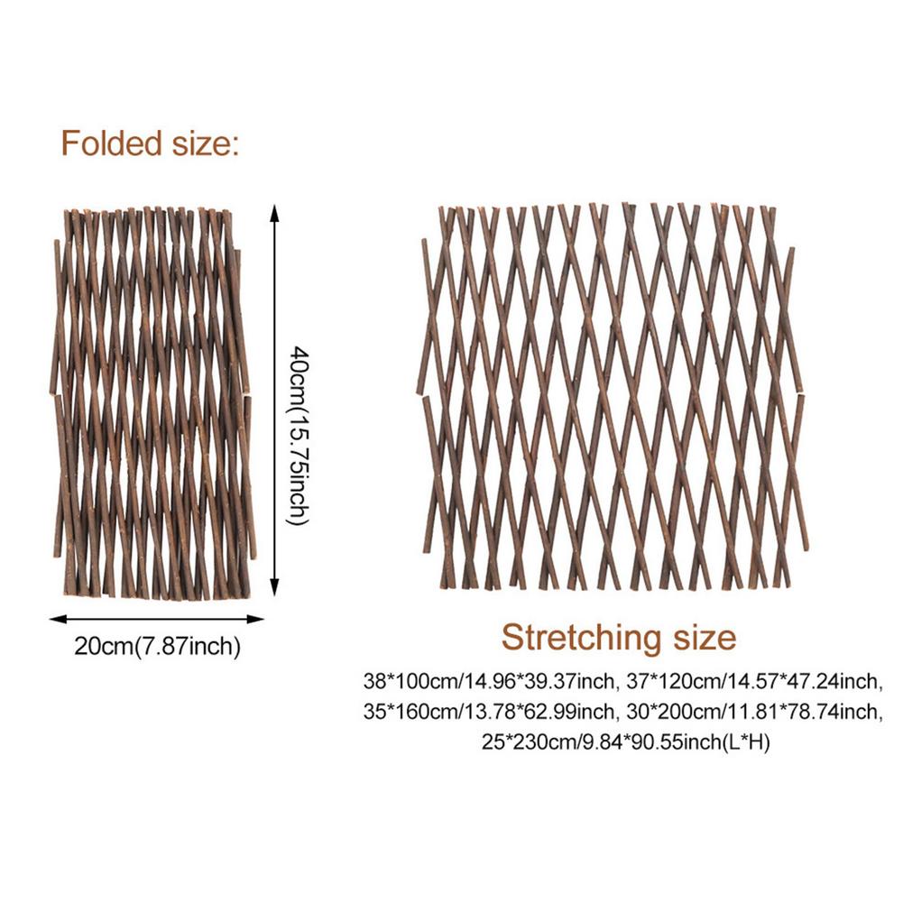 Garden Trellis Expandable Plant Support Willow Lattice Fence Retractable Wooden Fence Imitation Fence Yard Wooden Fence