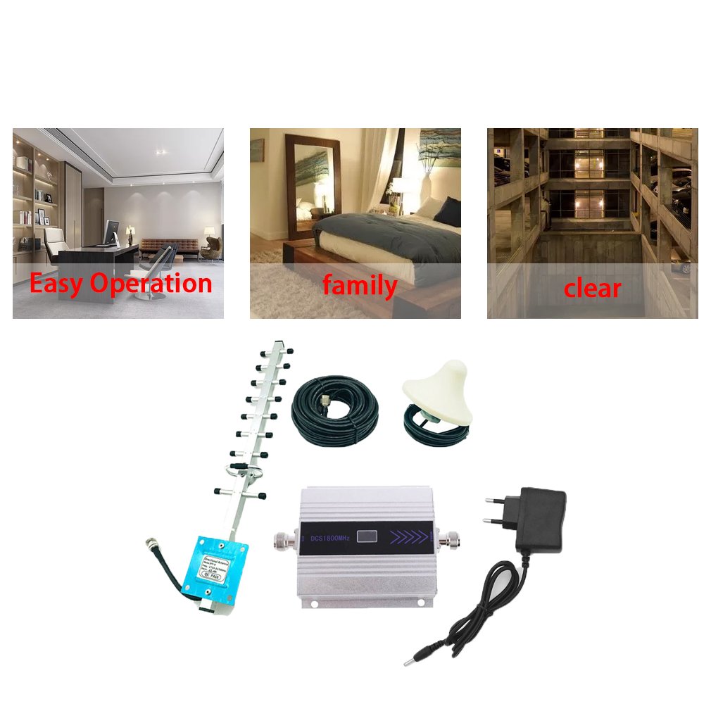 4g 1800mhz lte dcs mobile signal booster gsm repetidor lte amplificador + yagi celular móvel amplificador de reforço de sinal repetidor