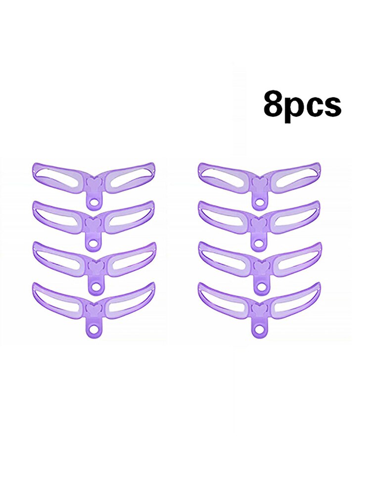 8pcs Eyebrow Shaper Eyebrow Shaping Stencils Makeup Template Reusable Eyebrow Grooming Shaping Stencil Kit