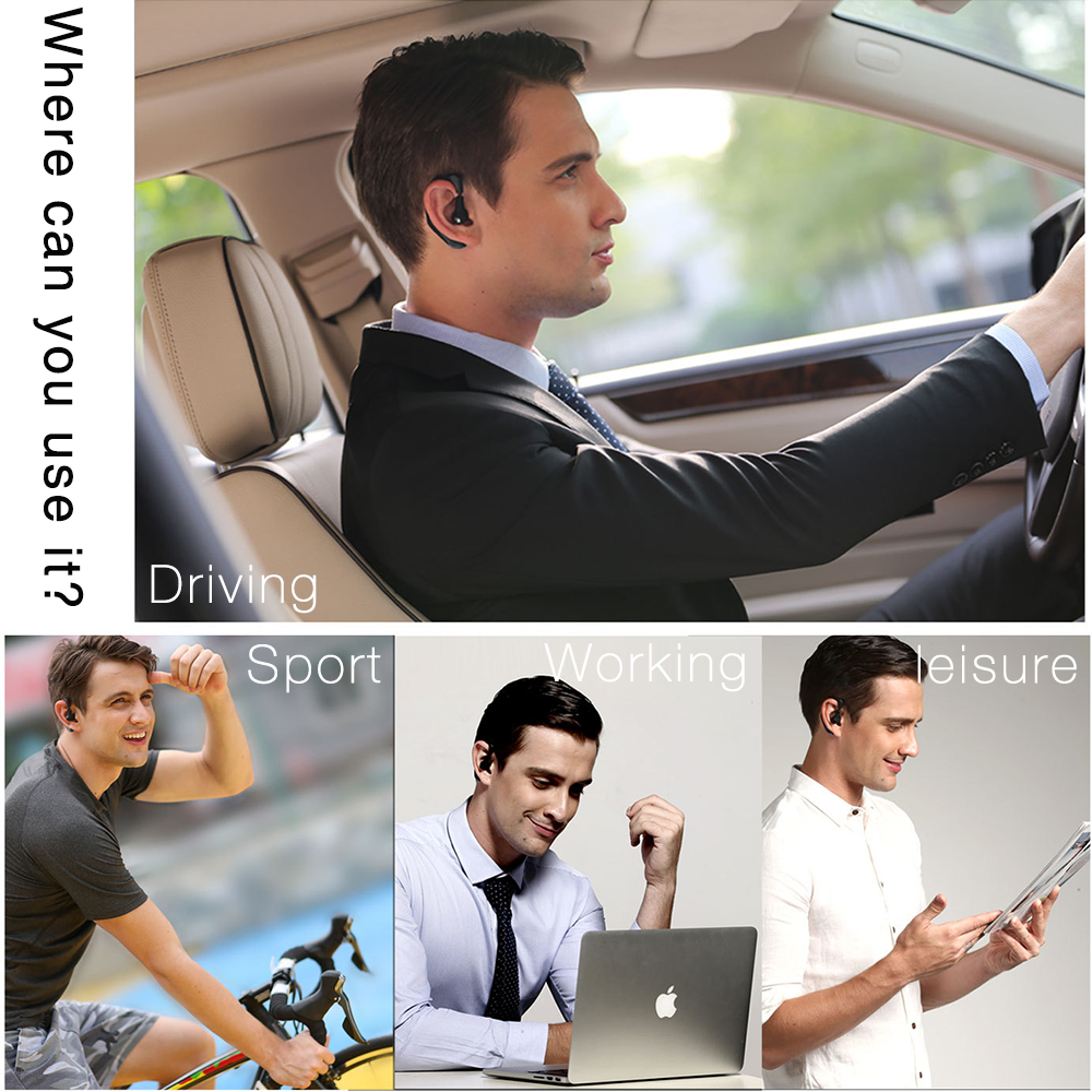 LYMOC Q3 Upgrade Bluetooth Headsets Auto Sport Draadloze Koptelefoon HD MIC Handsfree Telefoon hoofdtelefoon Rit Motorcycle Fiets voor iPhone