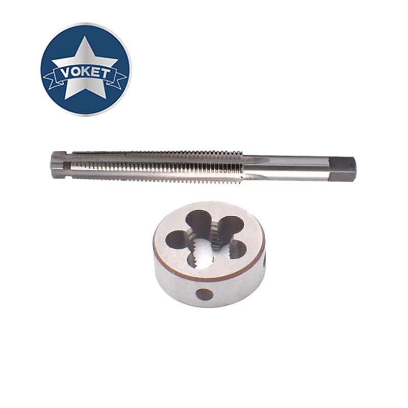 VOKET 1 Set Right hand Trapezoidal tap and Die set TR 8 10 12 14 16 X1.5 X2 X3 X4 thread Screw T R taps Threading Round Dies