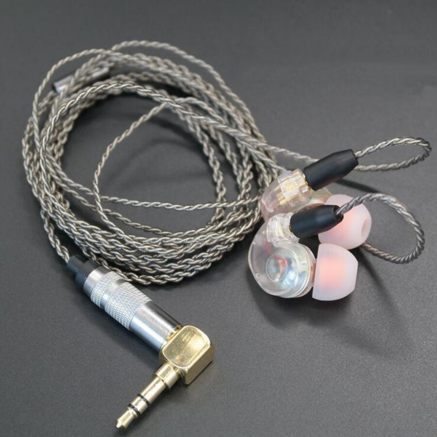 Upgrade diy mmcx  se215 ohrhörer stereo bass hifi kopfhörer ohrhörer ouyad stecker silberplattierung kabel für shure  se425 se535 se846