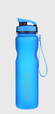 1000ml sports vandflasker plastik kopper skrubbe plads kop miljøvenlig tritan bpa fri klatring vandreture cykelflaske  u0075: Blå