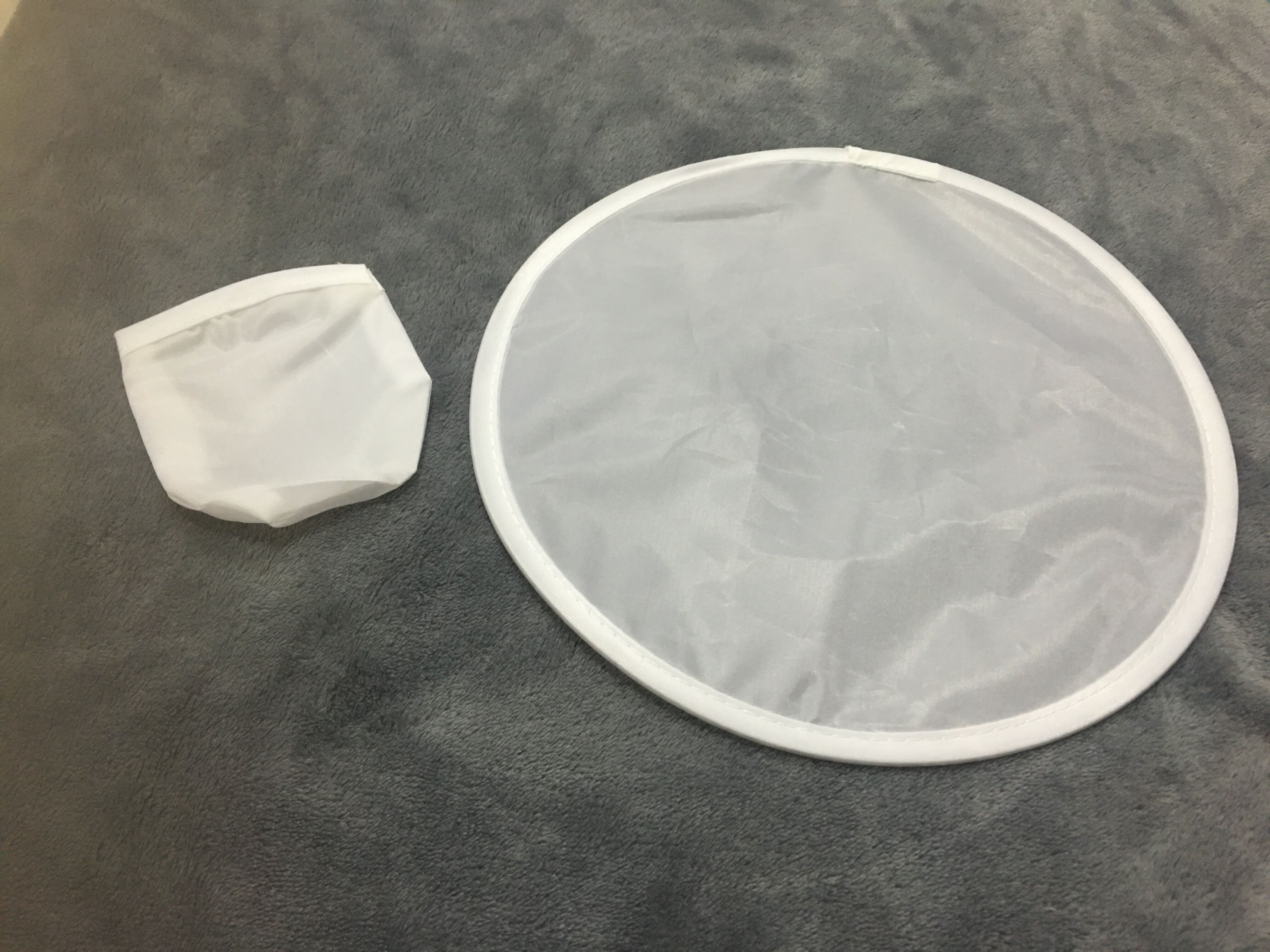 20pcs/Lot Sublimation Blank Foldable Nylon Printable Fan For Heat/Thermal Transfer printing dog/cat flying saucer 25CM