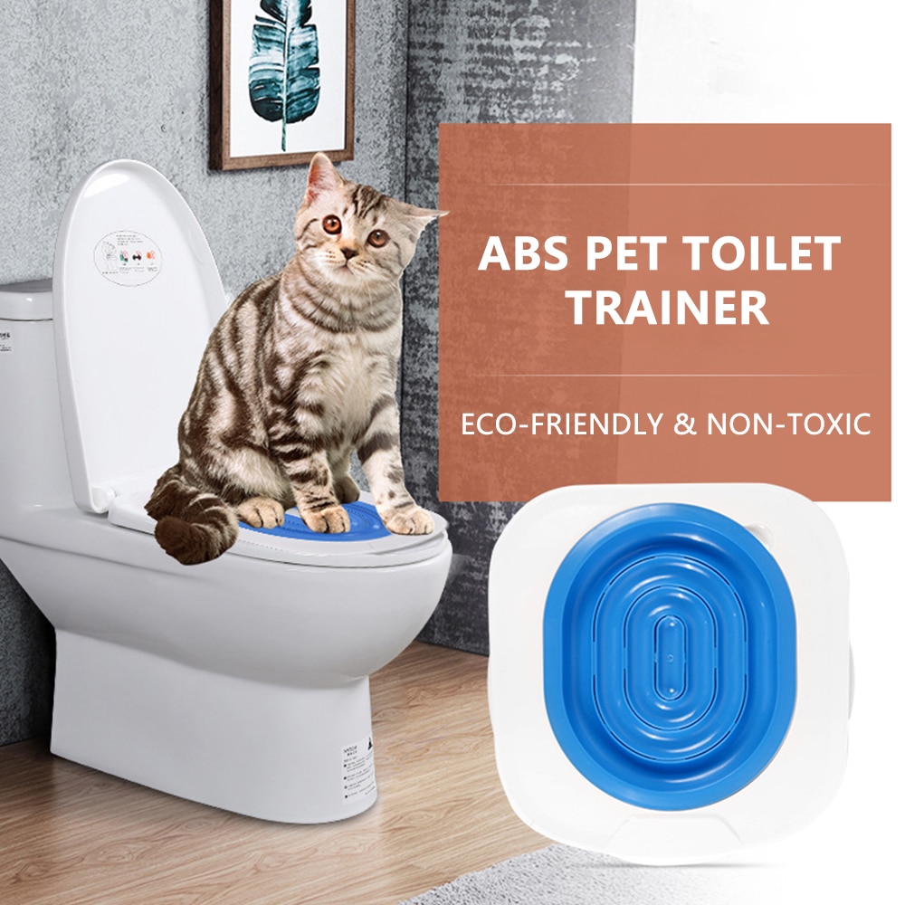 Katte toilet træningssæt kæledyr poop træning sædehjælp katte sidde kattebakke træner til kat killing menneskeligt toilet