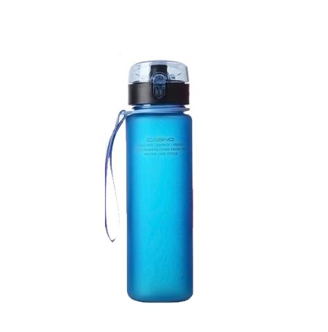 400ml 560 bicicleta ml botella de agua libre de BPA a prueba de fugas deportes botella de agua de botellas portátiles, para excursión, senderismo: Blue 560ml