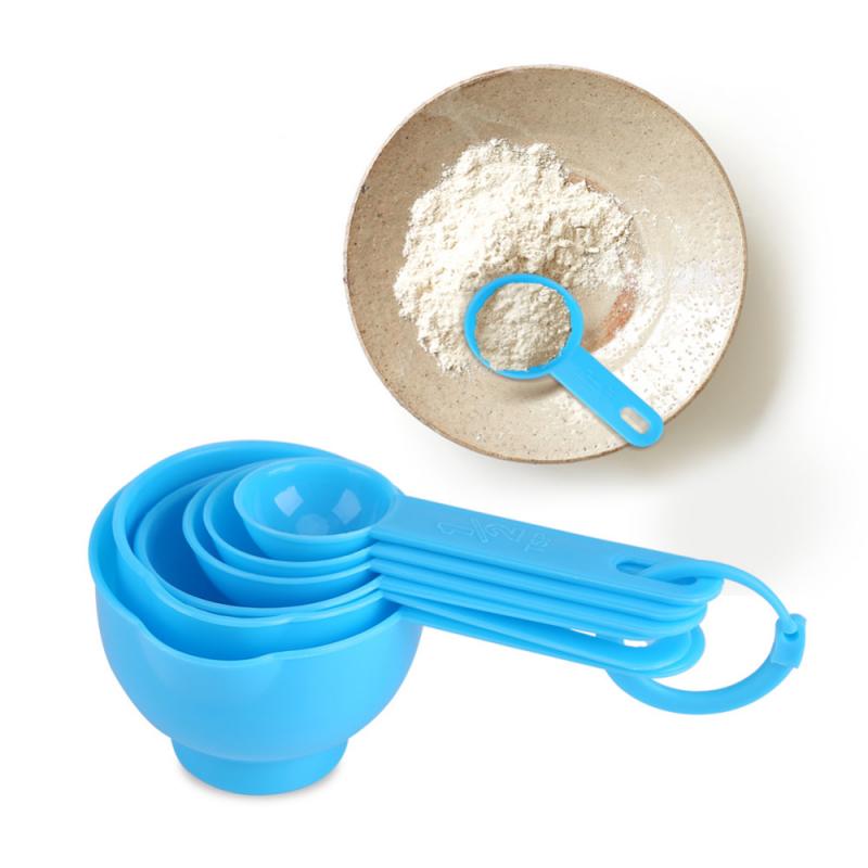 500 Ml Transparante Plastic Cups Maatbeker Cup 6Pc Maatlepels Set Keuken Tool Koken Bakken Tool
