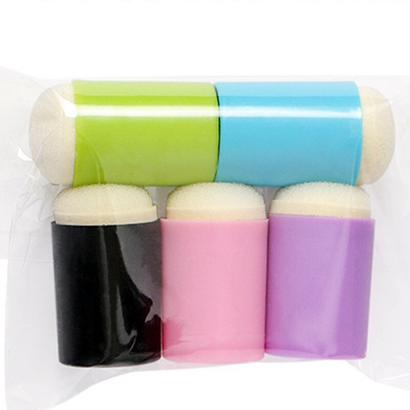 Sponge Daubers Inkpads set Finger Painting Sponge Finger Cots for Scrapbooking Decorative Painting tool Art Craft Supplies: 5pcs sponge