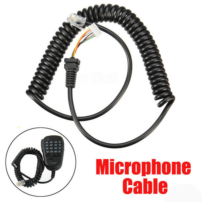 65cm Microphone Mic Cable for Yaesu MH-36B6J FT-100 FT-100D FT-90R FT-2600M FT-3000M Black Micro phone Cable