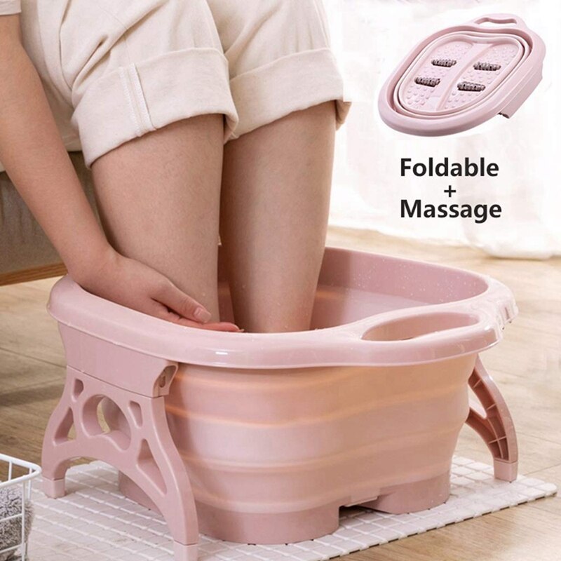Opvouwbare Plastic Voet Massage Voetenbad Emmer van Inklapbare Gemeenschappelijke Bubble Voet Massage Bad Crock Emmer Verminderen Druk