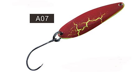 1 st fiskedragssked öring 2.5g metalljiggar spinnerbait wobblersked: A07