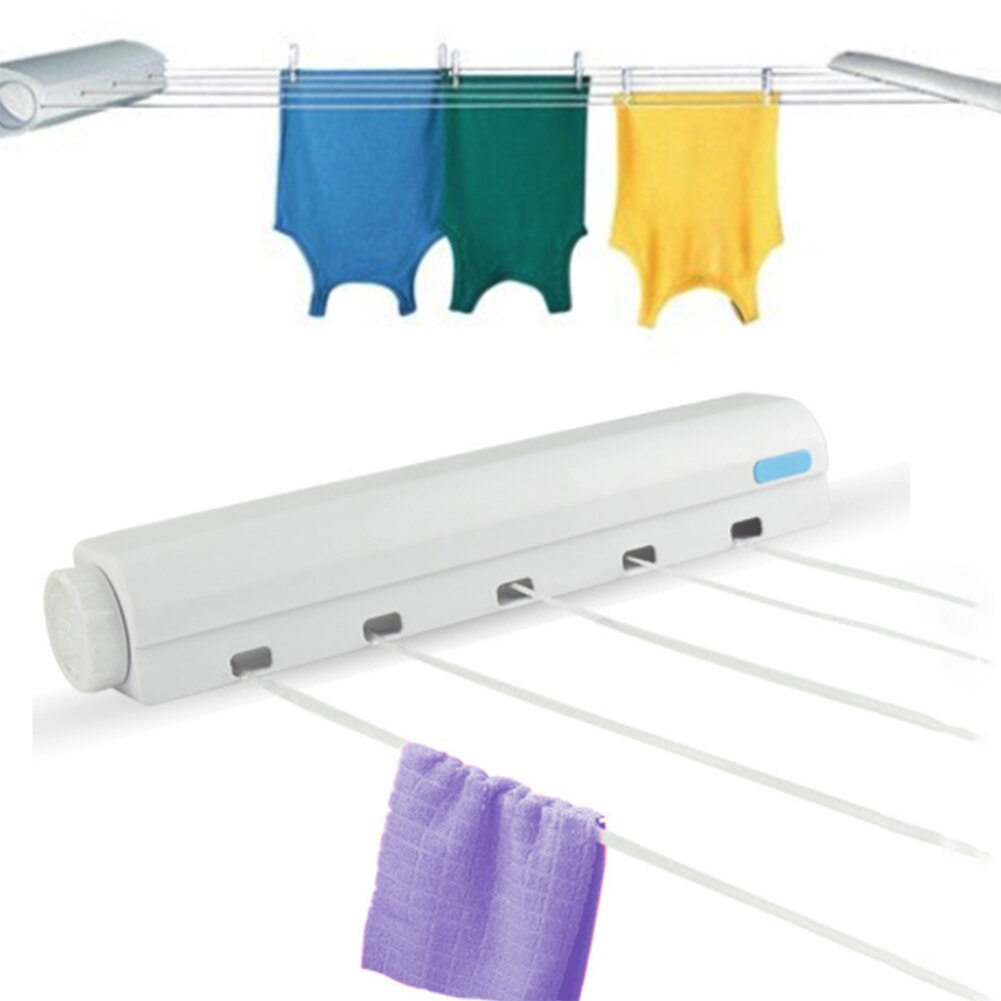 Tendedero telescópico de nailon 3,8, para lavar ropa interior y exterior para pared de perchero, cuerda de secado, tendedero retráctil con carga de 8kg
