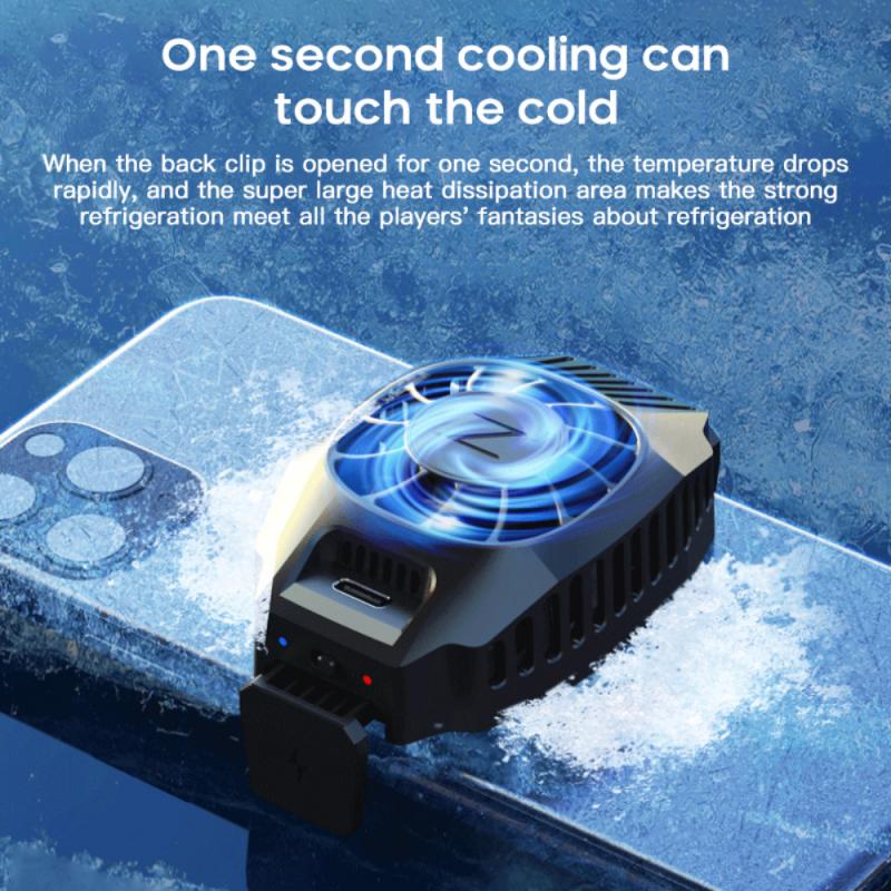 Mobile Phone Cooling Mute Fan Cooler Universal Semiconductor Refrigeration Radiator Wireless Rechargeable Phone Cooler Holder