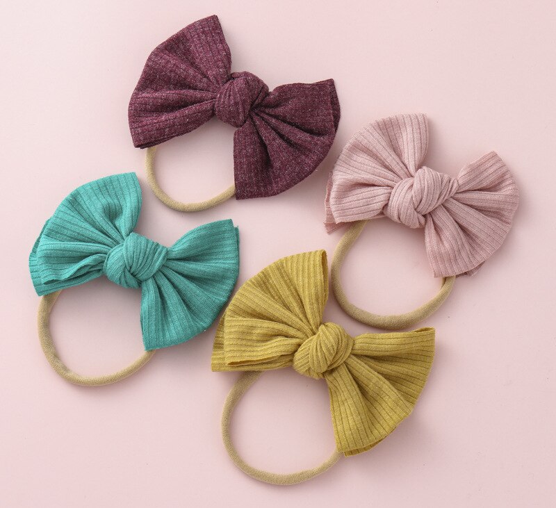 Pudcoco-lazos con moño para el pelo para niña, coleteros elásticos, accesorios para el cabello para niña pequeña