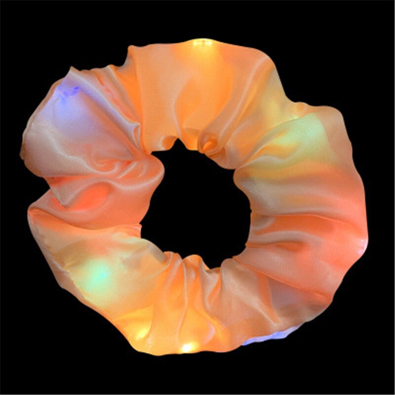 Diademas luminosas LED para niña, accesorios para el cabello elásticos, Color sólido, novedad de: 6