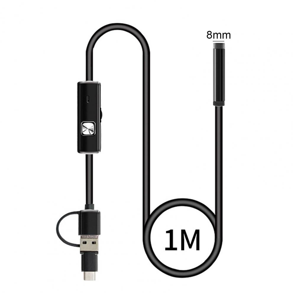 Cámara endoscópica AN100, endoscopio 3 en 1, interfaz Mini HD, IP67, 8mm, tubo Flexible duro, inspección de vídeo para teléfono móvil