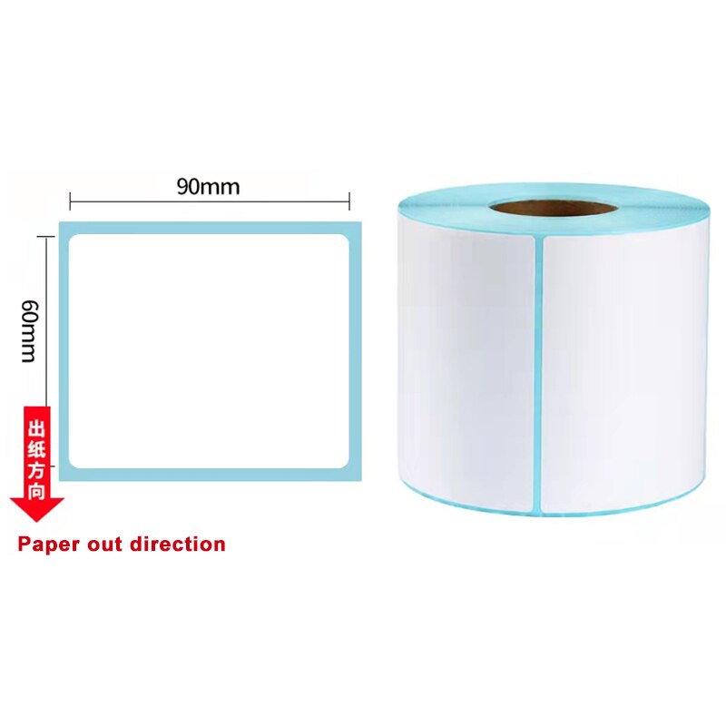 Waterproof Oil-proof Heat-Resistant Label Paper Express Bar Code Information Printing Self-Adhesive Bar Code Printing Paper: 90X60MM 1000 sheets