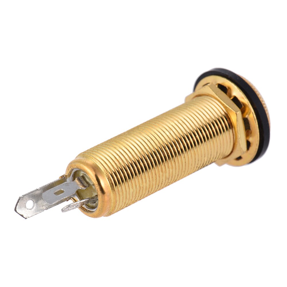 6.35mm 1/4 Inch Guitar End Pin Jack Endpin Jack Socket Plug Mono Output Copper Material for Acoustic Electric Guitar