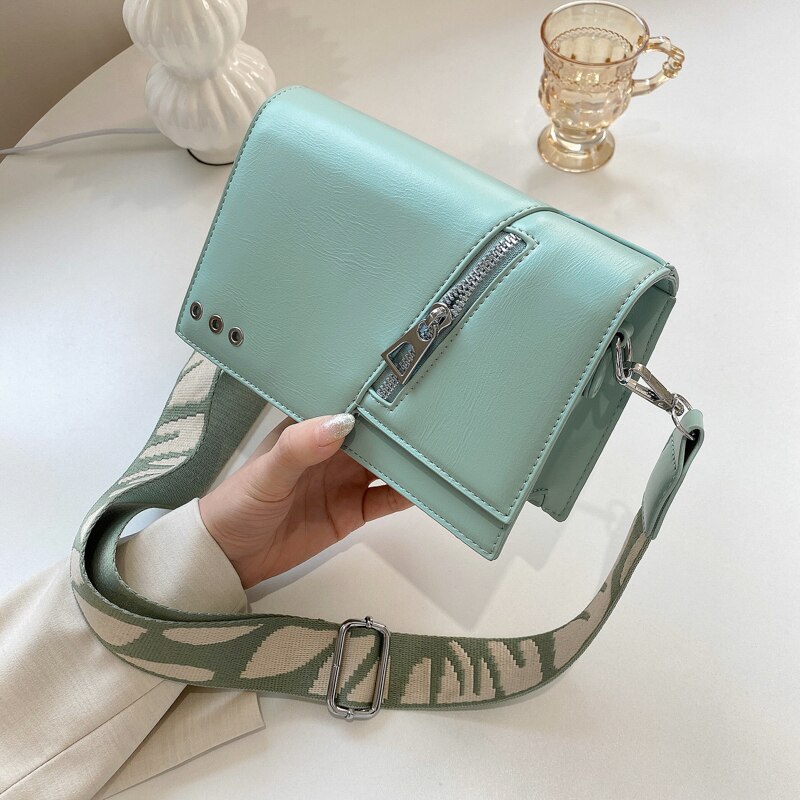 Niche Alle-Match Ins Packet Vrouwelijke Stijl Mode -Selling Messenger Pakket High-End vierkante Tas Schoudertas: green