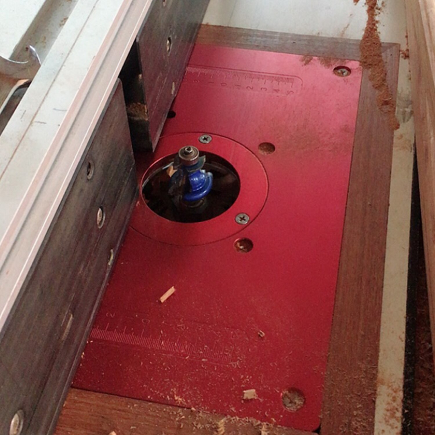 Universal Router Table Saw Insert Base Plate Kit Red Board Trimming Machine Flip Board for Woodworking