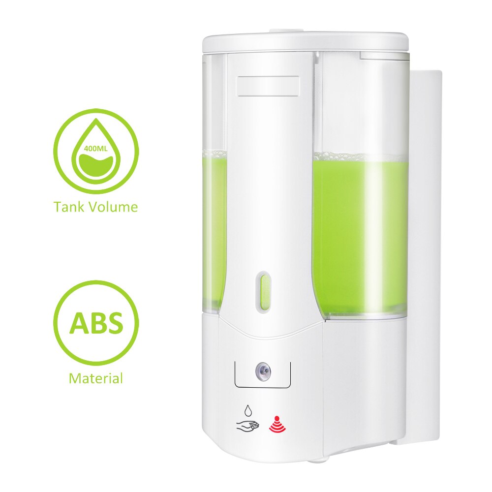 400ml Automatic Soap Dispenser Wall-Mounted Sensor Soap Dispenser Hand Sanitizer Shampoo Container For Kitchen Bathroom