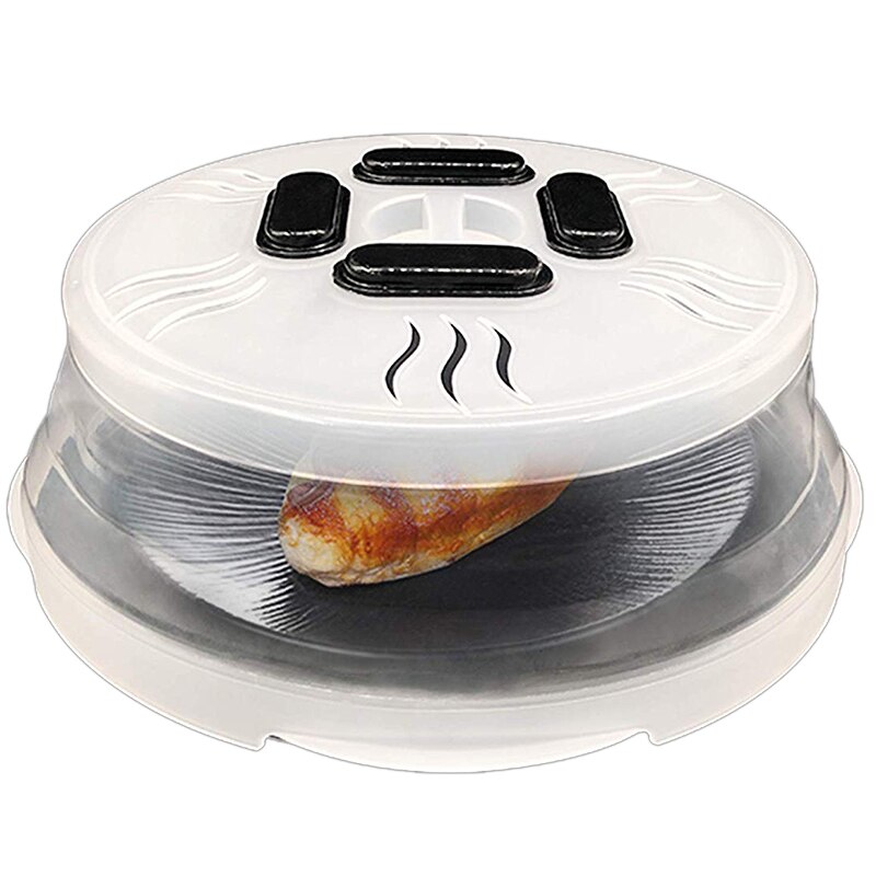 Magnetic Microwave Plate Cover Splatter Guard with Steam Vents and Strong Magnets. Microwave Cover. Anti Splash Lid Keeps Microw